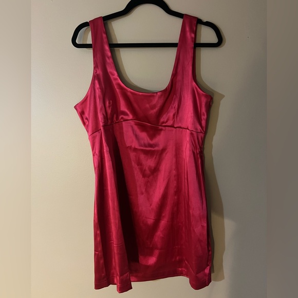 Anthropologie Maeve Square-Neck Satin Mini Dress - Picture 3 of 5